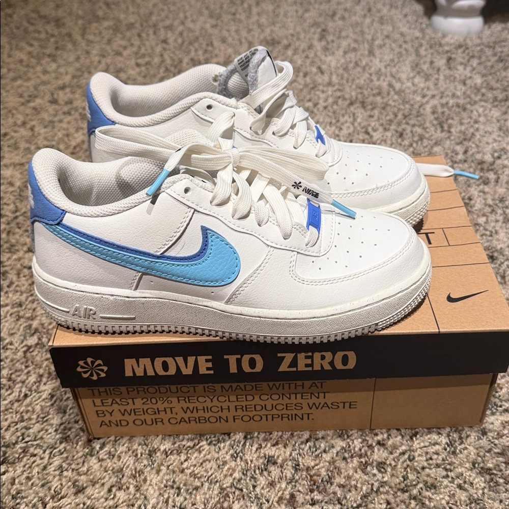Blue Swooshes Mark The Nike Air Force 1’s Second ’82-Themed Colorway